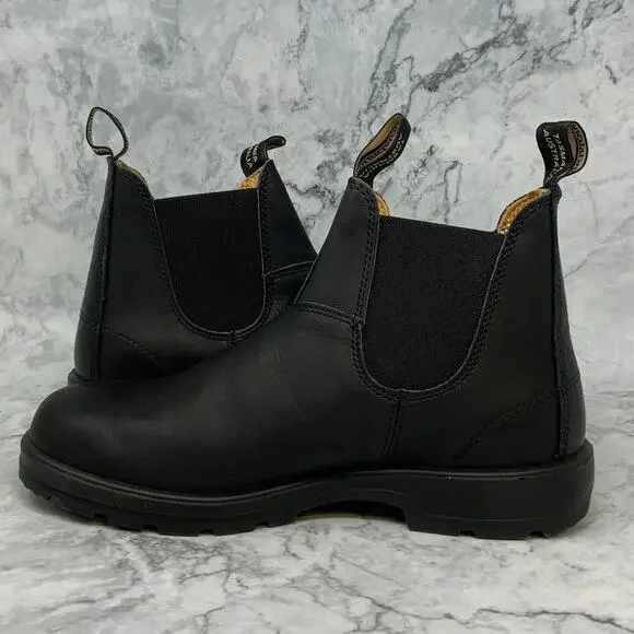Blundstone Size 11 Black Leather Ankle Chelsea Boots Elastic Side Pull On P14-18